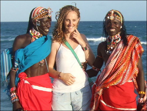 Making new friends in Kenya, Summer 2006