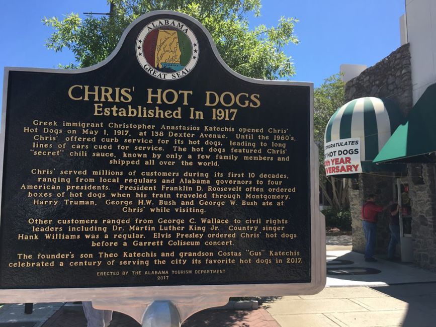 Visiting The Historic Chris Hot dogs in Montgomery, Alabama