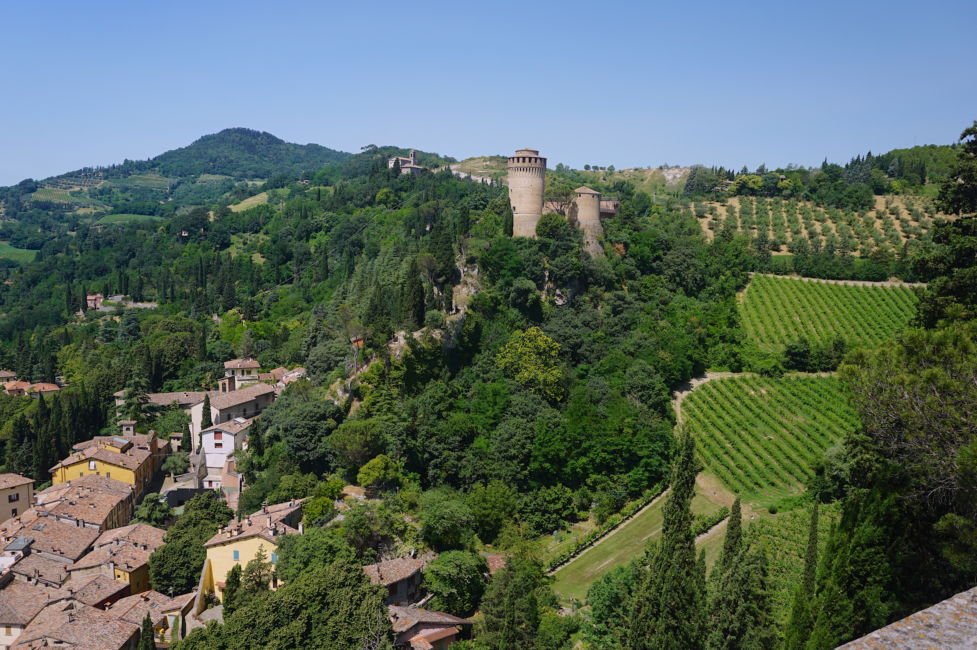 brisighella fortress view in summer