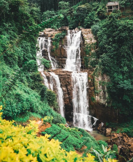 rainy season waterfall sri lanka