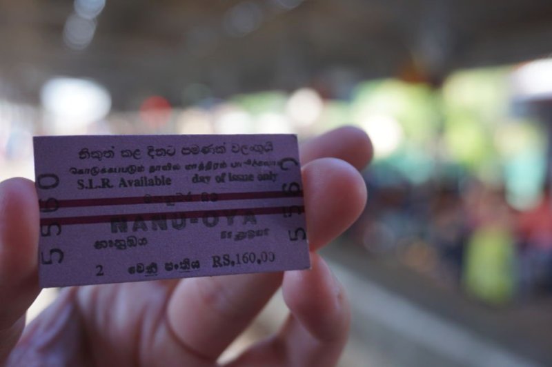 backpacking sri lanka train ticket 