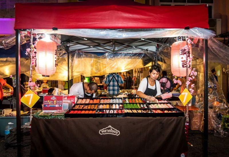 Vendor at Thai food market